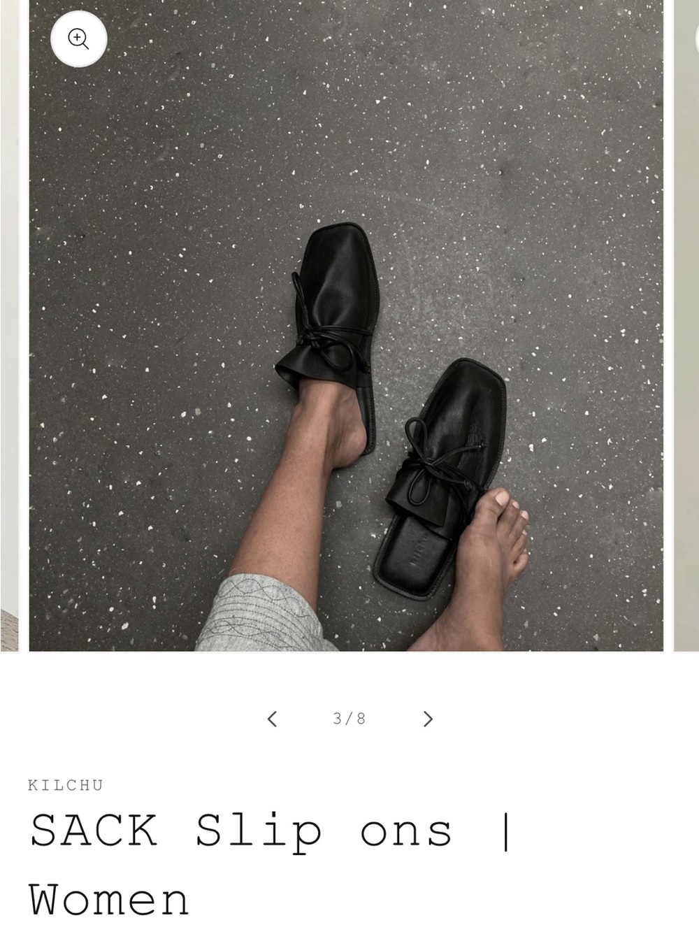 Kilchu Sack Black Slip-On Women’s Mules